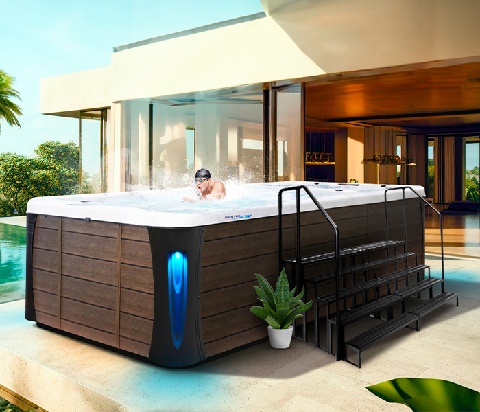 Calspas hot tub being used in a family setting - Cupertino
