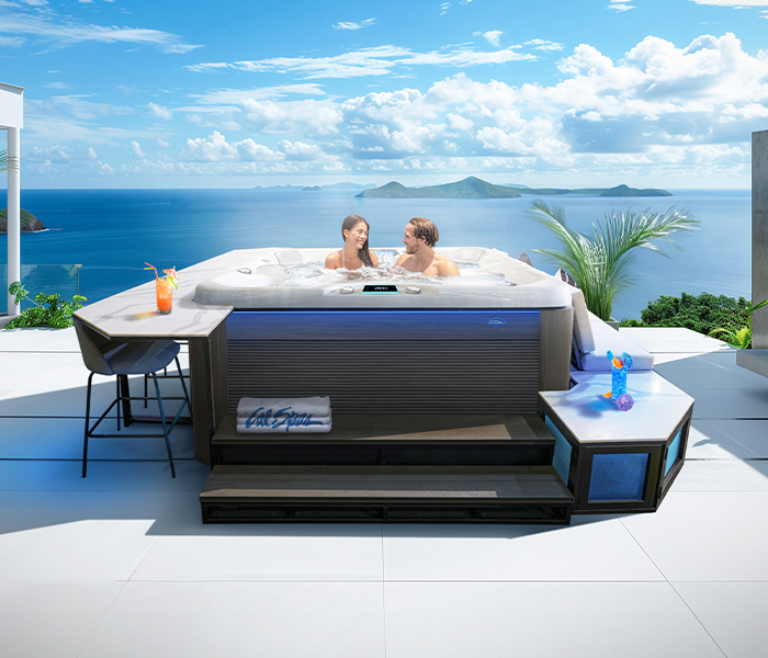 Calspas hot tub being used in a family setting - Cupertino